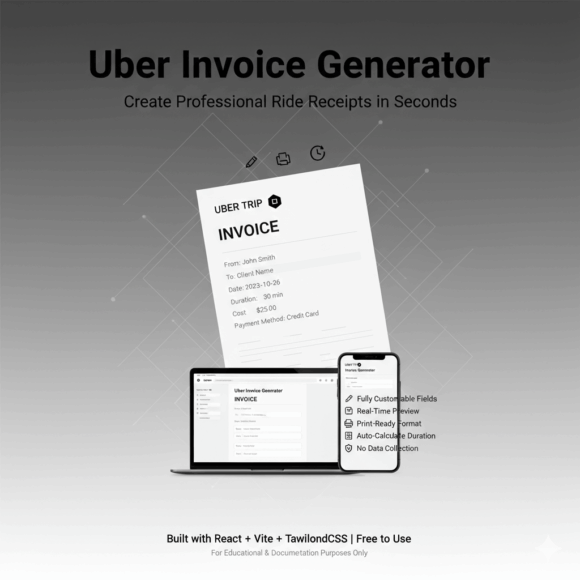 Image of Uber Invoice Genarator